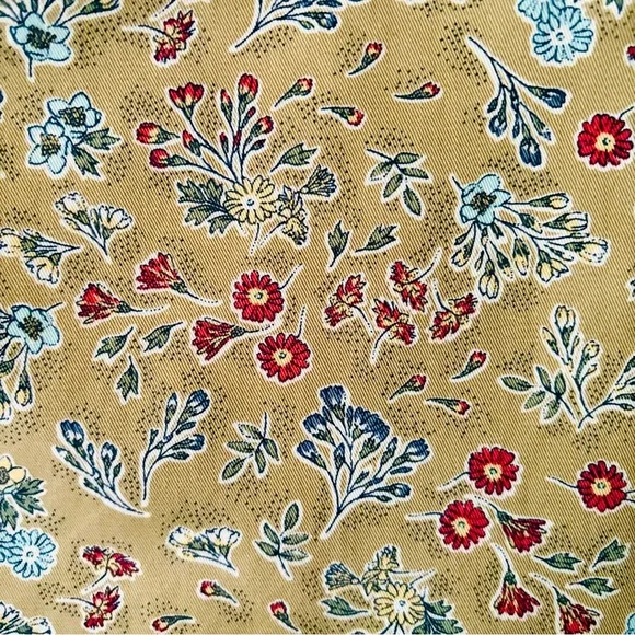 Vintage Cottagecore Skirt Size 10 100% Cotton Floral LizWear Jeans 5 Pocket - Picture 4 of 13